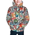 thumbnail image 2 of Bingfone Cute Nautical Pattern Youth Classic Hoodies Soft Hooded Pullover Sweatshirts for Girls and Boys, 2 of 6