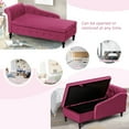 thumbnail image 7 of ACMEASE Chaise Lounge Chair Indoor Kids Modern Tufted Right Armrest Velvet Lumbar, Fuchsia, 7 of 7