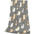 thumbnail image 3 of Kids Cute Cats Puss Cartoon Throw Blanket for Boys and Girls 60"X50" Blanket with Cats on It Suitable for All Season, 3 of 6