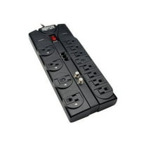 Tripp Lite, TRPTLP1208TELTV, 12-outlet Coax Surge Suppressor, 1 Each, Black