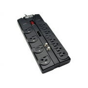 Tripp Lite, TRPTLP1208TELTV, 12-outlet Coax Surge Suppressor, 1 Each, Black