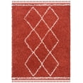 thumbnail image 3 of SAFAVIEH Pro Lux Akilah Aztec Fringe Shag Area Rug, Rust/Cream, 8' x 10', 3 of 10