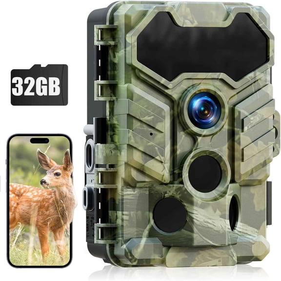CAMPARK Trail Camera 4K 42MP Game Hunting Camera with Night Vision Waterproof Motion Activated Trail Cam with SD Card