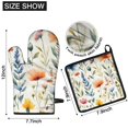 thumbnail image 6 of Pioneer Flower Kitchen Oven Mitt and Pot Holder Sets 4 Pcs for Baking, Cooking and Grilling, Heat Resistant Up To 392 °F, 6 of 7