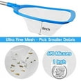 thumbnail image 2 of Hot Tub Skimmer Spa Net with 12'' Aluminum Pole Ultra Fine Mesh Net Handy Leaf Skimmer for Small Above Ground Pools Pick Up Fine Debris Lightweight Net, 2 of 10