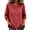 Red plus size linen blouse a1, variant on MORESEC Women Plus Size Round Neck 3/4 Sleeve Ruffle Linen Blouse Tunic Tops Casual Summer Party Shirts Solid Basic Tees, Gray M