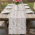 thumbnail image 4 of Vintage Spring Wallpaper Table Runner, Bird Red Flower Plants Texture Cotton Linen Kitchen Table Decoration Washable Dining Tabletop Runners for Home Party Decor 13x72 Inches, 4 of 9