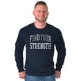 thumbnail image 5 of Find Strength In You Workout Motivate Long Sleeve TShirt Men Women Brisco Brands M, 5 of 6