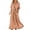 A-Orange275, variant on Puliio Womens Dresses Solid Color V Neck Twist Front With Piping Detail Casual Loose Fit Maxi Dress