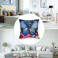 thumbnail image 5 of PIKWEEK  Butterfly Farmhouse Throw Pillow Covers, Wild Butterflies Set of 2 Cushion Case Pillow Cover for Bed  Couch Square Throw Pillowcases for Men Women Multiple specifications&nbsp; White, 5 of 7