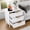 White, variant on Fluted Bedside Table with 3 Deep Drawers Modern Wood Night Stand for Bedroom 23.62'' Wide Wave Log