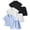 Blue White Black(A512), variant on Fdqin Boys Summer Outfits 6 Pcs Beach Short Sleeve Button Down Shirts and Shorts Vacation Texture Sets for Kids Khaki White Blue 11-12 Years