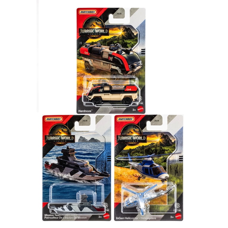 Jurassic World Matchbox Legacy Collection Vehicles Set of 3 JGL59