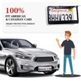 thumbnail image 3 of Matte Black License Plate Frames - License Plate Covers, 2 Packs Universal Aluminum Tag Frame for Front and Rear Car Tags., 3 of 5