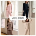 thumbnail image 6 of Daystry Womens Plus Size Pajama Sets 2 Piece Fall Winter Long Sleeve Tops Pants with Pockets for Lounge Sleepwear, 6 of 6