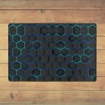 thumbnail image 3 of PUREYAH Front Door Mat Indoor Entrance, Non-Slip Washable Futuristic Hexagon Abstraction Decorative Rug Carpet for Bedroom Living Room Bathroom 36"x24", 3 of 8