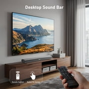 2.0 CH Sound Bar for Smart TV - 60W Dual Full-Range Speakers Surround Sound System - 22 Powerful TV Speakers Sound Bar with Bluetooth 5.3 for Home Theater Audio PC/Gaming/Projectors