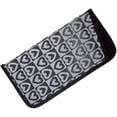 thumbnail image 3 of Soft Slip In Eyeglass Case For Women, Checkered Heart Pattern In Black, 1 Pack, 3 of 4