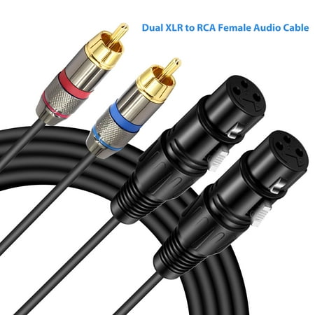 Hi Fi Equipment Racks - EEEkit 5 Feet Dual XLR to RCA Cable/Dual RCA to XLR Male Cable for HiFi Stereo Audio Connection Microphone Cable Wire Cord, 2 Choices