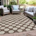 thumbnail image 6 of Addison Rugs Chantille Indoor/Outdoor Transitional Circles Brown Washable Rectangle Rug, 3' x 5', 6 of 6