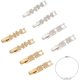 thumbnail image 1 of 8 piezas, 4 estilos, cierres plegables de latón, extensores para correas de reloj en oro y plata, extensores de joyería chapados de larga duración., 1 of 5