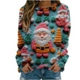 thumbnail image 2 of Herrnalise Womens Tops Fashion Pullover Round-Neck Long Sleeve Christmas Printed Blouses Sweatshirt Tops Gifts for Women, 2 of 5