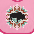thumbnail image 4 of Inktastic Buffalo Cute Western Pattern Boys or Girls Baby Bib, 4 of 4
