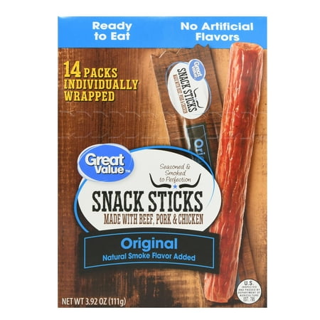 Great Value Original Snack Sticks, 3.92 oz, 14 Count