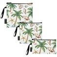 thumbnail image 2 of Haosy 3 Pack Reusable Ziploc Bags BPA Free Healthy Food Storage Bag Leakproof Sandwich Snack Freezer Bags Shells Palm Trees Starfish, 2 of 7