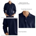 thumbnail image 2 of Top De Hombre, Elegante, De Manga Larga, Con Cuello Vuelto, Informal, Con Botones En La Parte Delantera Para Oficina ANGGREK No, 2 of 6