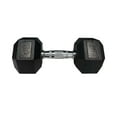 thumbnail image 2 of Gymenist, 15lb Rubber Hex Dumbbell, Single, 2 of 5