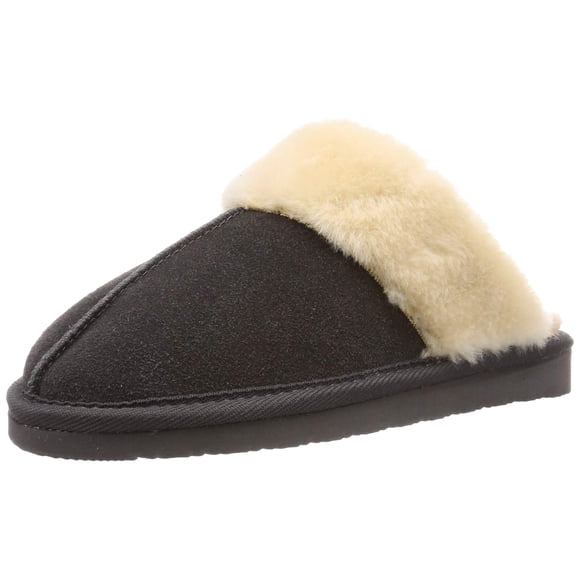 Minnetonka Women's Chesney Suede Scuff House Slippers, 8, Charcoal