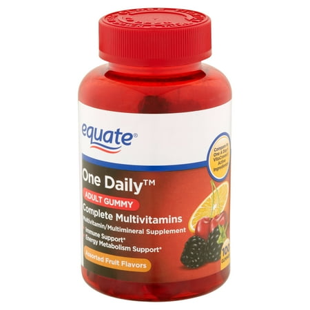 Equate One Daily Adult Gummy Complete Multivitamins, 100 Count