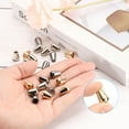 thumbnail image 3 of Uxcell Metal Bell Stopper, Conical Cord Ends Locks Fastener Drawstring Rope End Stopper Gray Black, 3 of 4