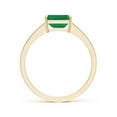 thumbnail image 2 of ANGARA Natural 1 Ct East West Emerald Solitaire Ring with Diamond Accents in 14K Yellow Gold for Women (Size-7x5mm) | May Birthstone, Anniversary, Jewelry Gift for Women | Natural Emerald Ring, 2 of 12