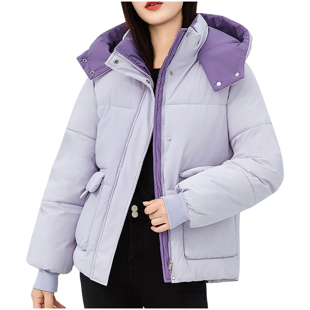 Chaqueta y abrigo informal de manga larga con capucha para mujer, con bloques de color, mangas largas y bolsillos con cremallera. Blusa para mujer.