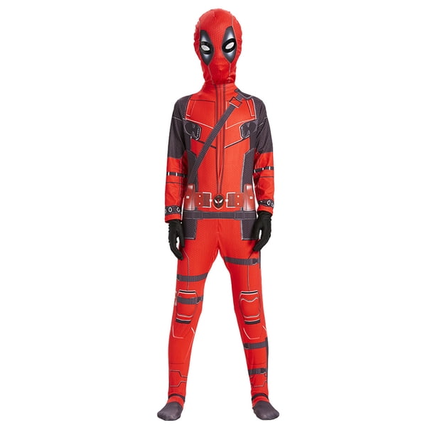 Deadpool Cosplay Body Máscara Superhéroe Mono Leche para Fiesta Halloween