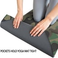 thumbnail image 3 of Blue Camo Wavy Shapes Pattern Hot Yoga Mat Towel Non Slip for Hot Yoga - Quick-Drying Yoga Mat Cover with 4 Corner Pockets with Travel Bag - Hot Yoga Towel Non Slip 70"x26", 3 of 6