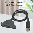 thumbnail image 3 of CNKOO SATA 7+6 13Pin to USB Slim Adapter TPE USB2.0 Optical Drive Cable for Laptop, 3 of 7