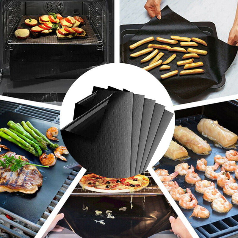 5pcs BBQ Grill Mat Mesh Non Stick Reusable Sheet Resistant Cooking Barbecue Pad 