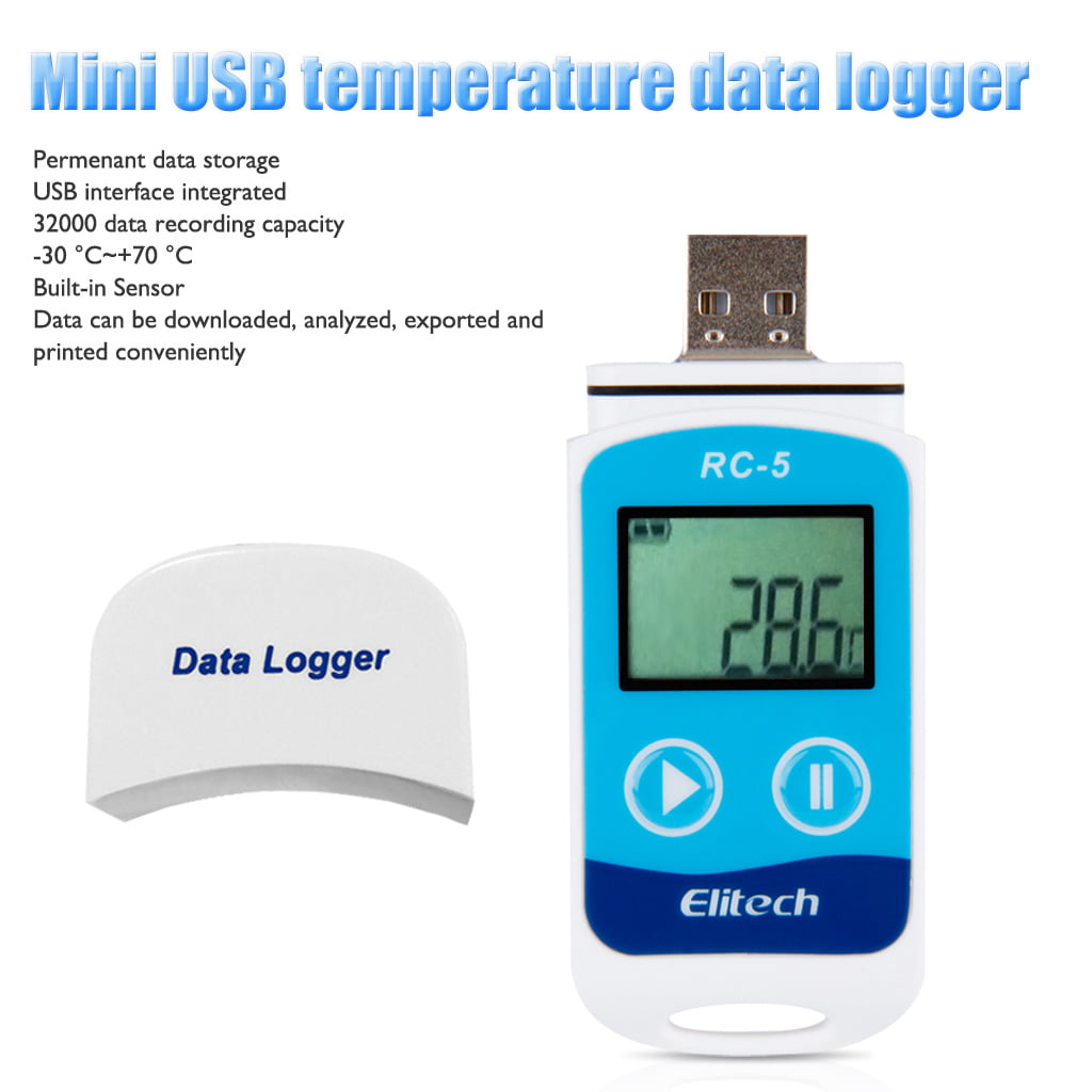 Data Logger Temperature Humidity Recorder USB/PC Software Sensor Cooler Freezer 