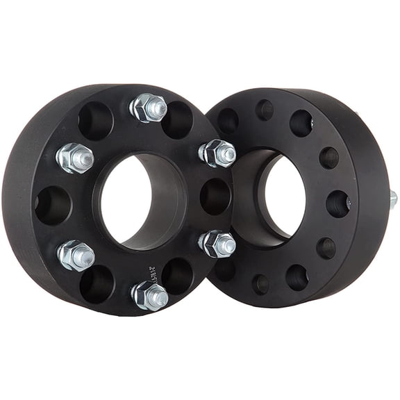 cciyu 2X 6x5.5 6x139.7mm BLACK HUB CENTRIC 2" THICK WHEEL SPACERS ADAPTERS 6 lug Fit for 2003-2014 for GMC Savana Yukon Sierra 1500 for Chevy Express 1500 Suburban Tahoe