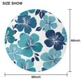 thumbnail image 6 of Blue Pioneer Flower Round Tablecloth 60" X 60",Wrinkle Wipeable Table Cloth for Kitchen Dining Room Picnic Patio Party, 6 of 6