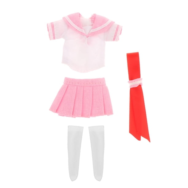 Figura Femenina A Escala 1/12, Ropa De Mu?eca, Marinero Para Figuras De Acción De 6 Pulgadas, Ropa Rosa Sunnimix muñeca con capucha
