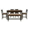 thumbnail image 3 of Powell McRae 6-Piece Counter Height Dining Set, Rustic Brown/Brown, 3 of 28