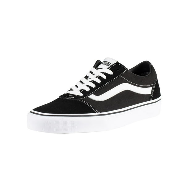 Zapatillas deportivas Vans Ward para hombre, gamuza, lona, negro y blanco, 10 EE. UU.