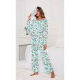 thumbnail image 2 of Pyjama à Manches Longues pour Femmes Col Rond Doux, 2 of 5