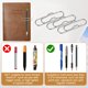 thumbnail image 3 of Pinza metálica MILAKE para cuaderno, 24 unidades, color plateado, 3 of 7