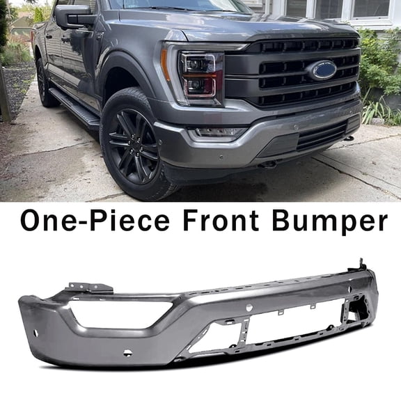 M7 Carbonized Gray For 2021–2023 Ford F150 F-150 Front Bumper W/ 6 Sensor Holes