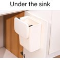 thumbnail image 5 of 2.4 Gallon Kitchen Compost Bin for Counter Top or Under Sink,Hanging Kitchen Trash Can,Plastic Wall Mounted Garbage Can,Small Kitchen Waste Basket,Food Waste Bin for Countertop,Grey, 5 of 5